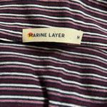 Marine layer  Long Sleeve Striped Top soft medium collared polo Photo 7