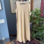 Liz Claiborne Vintage NWT 100% Linen Neutral Stripe Maxi Dress size XL Photo 1