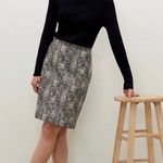 MM.LaFleur  Noho Lined Pencil Skirt in Black White Crackle Size 8 Photo 0