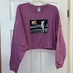 ✨MTV Moon Landing Lavender Crop Sweatshirt Purple Size 2X Photo 2