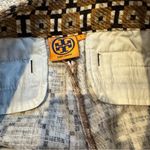 Tory Burch Brown Gold and Black Patterned Geometric Pants | Size 6 Photo 2