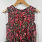Chris McLaughlin Dress Women Black Red Rose Floral Dark Romantic Ruffle Pocket Size 4 Photo 7