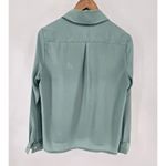 J. G. HOOK Womens Size 12 Collared Button Front Long Sleeve Shirt Top Green * Photo 2