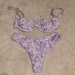 SheIn Lilac flowered bikini-Size Medium-Never Worn Photo 0
