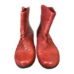 Cobb Hill CAI04BG Shannon Red Leather Chunky Heel Ankle Booties Size 6.5 Photo 1
