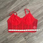 Chic Red Lace Bralette Size L Photo 8