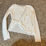 Princess Polly  White Crochet Lace Tie Front Long Sleeve Top Photo 1