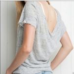 Brandy Melville Katerina Linen Slouchy Top OS Grey Photo 5