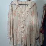 Free People NEW Dreamland Floral Tunic Tea Combo Ethereal Pink Coquette Small Photo 3