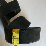 Pull & Bear Platform Block Heel Sandals Black Suede EU 37 US 6 Y2K Heel Party Shoe Photo 8