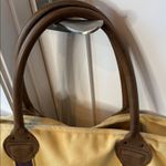 Restoration Hardware Large Canvas Leather Handle Tote Bag Yellow Photo 2