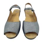 Dansko Marcy Peep Toe Wedge Sandal Pewter Metallic Women EU40/US9.5-10 Leather Photo 1