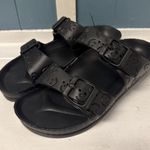 No Boundaries  Women's Size 9 Two Buckle EVA Comfort Pillow Slide • Black Photo 1