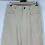 NEW Jean Jones Field Day Farm To Table Linen Pants Cream Wide Leg Size S Photo 1