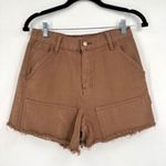 PacSun  Cut Off Cargo Hi Rise Workwear Brown Shorts Size‎ 27 Size 4 Utility Photo 0