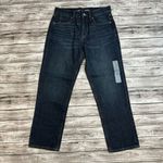 Old Navy  Women's High-Rise Slouchy Straight Crop Button Fly Jeans 0 Blue Denim Photo 1