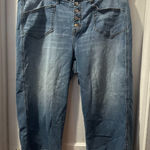 Torrid  Button Fly Cropped Jeans in 22 Photo 0