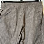 Womens Lilith Brown Plaid Checker Wide Leg Crop Capri Pants Size Small EUC #5109 Photo 4