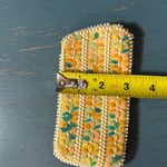 Source Unknown Vintage 1970s Yellow Floral Beaded Sunglass Case Photo 4