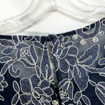 Candalite Plus Size 2X Formal Dress Navy Blue Floral Lace Tulle Prom Party 1233 Photo 8