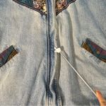 Current Seen Y2K Denim Jacket Womens Plus 22 Tapestry Thrashed Eclectic Grandpa Photo 8