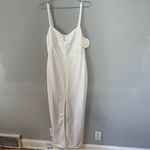 Here Comes the Sun Love To Love Front Split Maxi Dress White NEW Medium Photo 4