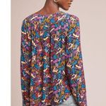 Anthropologie ๐๐ Colloquial Yoked Buttondown Blouse Oh Deer Novelty Print US 10 Photo 3