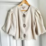 Anthropologie Anthro Dolan Puff Sleeve Bow Tweed Blazer Jacket, L Photo 2