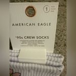 American Eagle  Outfitters White AE Flower Smiley® Colorful Daisy ‘90s Crew Socks Photo 4