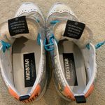 Golden Goose  Gray and White Sneakers with Blue Laces Photo 2