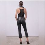 ZARA  Faux Leather CROPPED Pants Jeans BLACK Size EU 36/4 NEW Photo 3