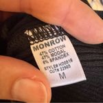 Monrow Black Ribbed Short Sleeve Sweater Dress Womens M Mini Open Back Casual Size M Photo 10