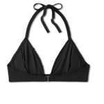 Shade & Shore New Women’s Black Crochet Knit Triangle Bikini Top Size 34C NWOT Photo 3