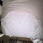 Urban Outfitters  Small Light Gray Oversized Thermal Sweater Long Sleeve Top Photo 5