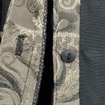 Cache Paris Womens 2 Piece Skirt Suit 4 Black Tan Baroque Jacquard Vintage 80s Photo 5