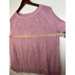 Sonoma  Sweater Women’s Large Pink Mauve Long Sleeve Pullover Solid Cotton Blend Photo 3