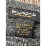 Philosophy  Dane Lewis 100% Cashmere Lagenlook Asymmetric Tunic Sweater  Large Photo 5