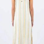 Rip Curl  Linen Striped Midi Dress NWT Photo 1