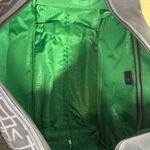 Diane Von Furstenberg DVF Monogram Rolling Duffel Bag Navy Logo Canvas Silver Hardware Travel Carryon Photo 13