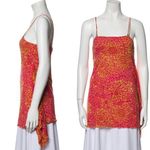 Magaschoni NEW  100% Silk Floral Printed Sleeveless Tunic,‎ Red, M Photo 1