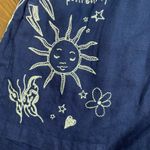 Johnny Was LA Sovanna Floral Embroidered Linen Shorts Navy Blue XS Photo 7