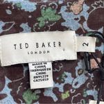 Ted Baker  Cherela Floral Print Ruched Tie Sheer Long Sleeve Mini Dress Sz 2 US Photo 11