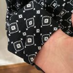 J Jill Wearever collection layered tunic oriental Geo print and solid black Size L Photo 6