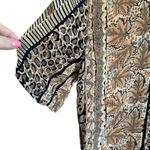 Ekloz Rayon Women Top L Abstract Animal Print Muted Earth Tones Boho Chic Retro Brown Size L Photo 6