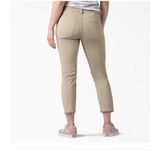 Dickies NWT Perfect Shape Skinny Fit Capri Pants In Rinsed Oxford Stone Photo 1