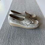 Vintage SAS Ivory Tassel Penny Loafers Genuine Leather Handsewn Made in USA Sz 9 White Photo 1
