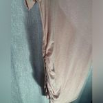 QEARAL Spring Peach Bodycon Mini Dress Ruched Side Tulip Hem Size XL**not blue Pink Photo 7