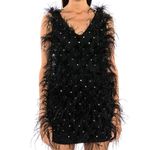 Akira Black Feathered Sleeveless Top Photo 1