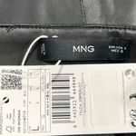 NEW MNG Black Faux Leather Vegan High Waist Pleated A Line Mini Skirt Size L Size L Photo 3