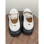 Maje NWT  White Leather Platform Loafers Chunky Sole Gold Detail Women Shoes 39 Photo 10